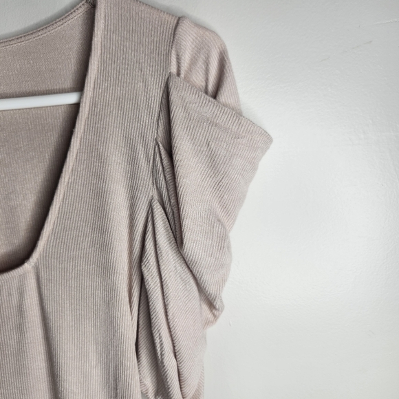 Intimately Free People Women's Tan Ribbed Bodysuit, Size M - Picture 3 of 6